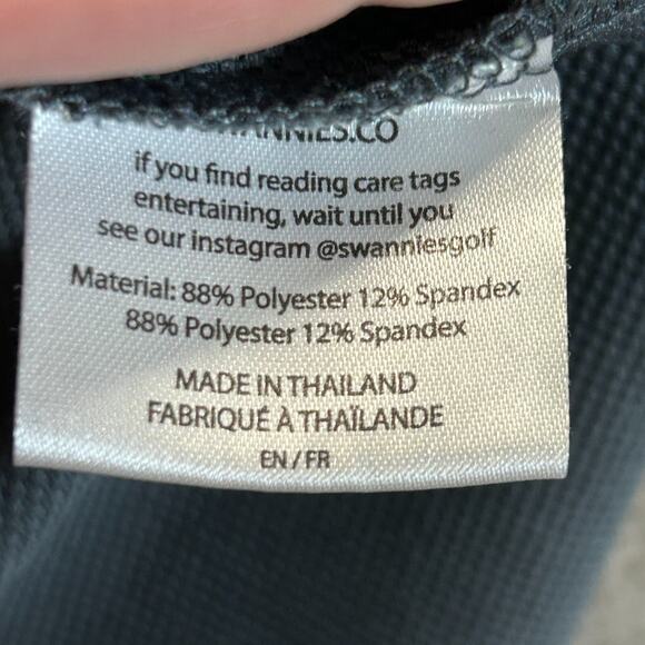 Swannies Golf 1/4 Zip Pullover Women's XL Gray Performance Floral Collar Repreve - Picture 8 of 10